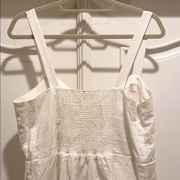 Madewell Linen Button Front Tank Dress - White - Picture 6 of 9